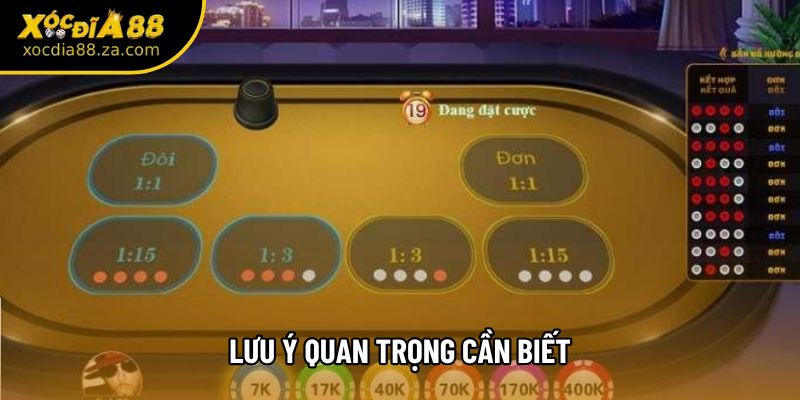 Lưu ý quan trọng cần biết