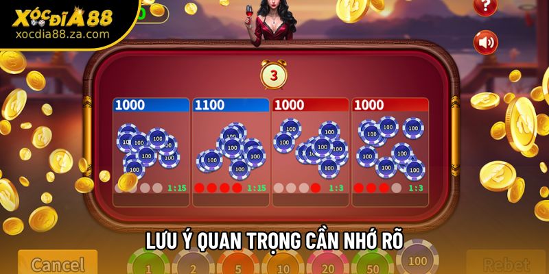 Lưu ý quan trọng cần nhớ rõ